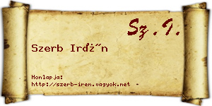 Szerb Irén névjegykártya